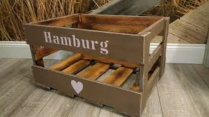 Holzkiste Personalisiert Wunschkiste Rad Stadt Nach Wunsch Fahrradkorb Fahrradkiste Bikebox Bucherkiste Gep Personalised Wooden Box Wooden Boxes Bicycle Basket