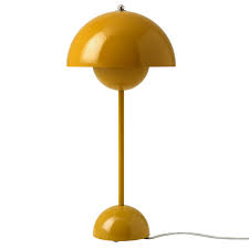 Now available with a leather handle and browned metal finish. Tradition Flowerpot Vp3 Table Lamp Mustard Finnish Design Shop