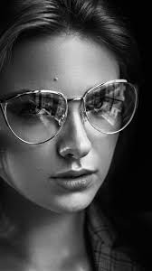 Black And White Glasses Wallpaper Glasses Monochrome Girl Model Carla Sonre 540x960 Wallpaper Beauty Full Girl Beauty Face Female Portrait