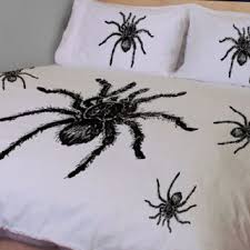 Spiders Printed On A Bedspread Tarantula Duvet Cover Screen Printed Spider Duvet Cover And For Kate And Bebba Duvet Covers Full Duvet Screen Printing