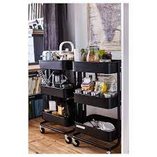 Nsdirect kitchen island cart,kitchen bar&serving cart rolling. Raskog Utility Cart Black 133 4x173 4x303 4 Ikea