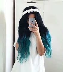 The following images will give you an idea of just how much power we. Picture Of Black Hair With A Teal Ombre Effect