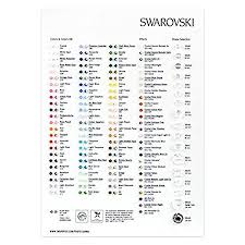 swarovski color chart package of 1