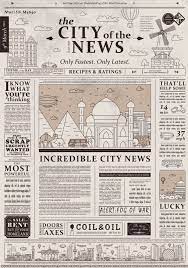 Premium Vector Design Of Old Vintage Newspaper Template Vintage Newspaper Newspaper Template Newspaper Design