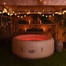 Lay Z Spa Paris Airjet Inflatable Hot Tub Easily Set Up Either Indoors Or Outdoors Within Minutes The Hot Tub Landscaping Inflatable Hot Tubs Indoor Hot Tub
