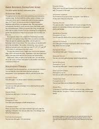Bard Revised Signature Song Unearthedarcana Bard Songs Dungeons And Dragons