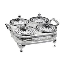 Queen Anne 5 Piece Round Party Set Queen Anne Entertaining Buffet Food Warmer Buffet