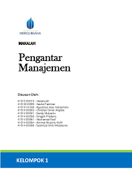 Dan saran semua pihak sangat kami harapkan demi penyempurnaan makalah ini. Doc Makalah Pengantar Manajemen 1 Singgih Pradana Academia Edu