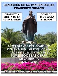 Bendicion De La Imagen De San Francisco Solano Montilla Abierta San Francisco Solano San Francisco Santos