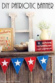 Diy Patriotic Banner Patriotic Banner Patriotic Crafts Patriotic Projects