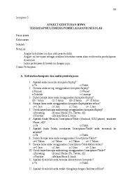 Manfaatnya yaitu penyampaian materi pembelajaran dapat diseragamkan guru mungkin mempunyai penafsiran yang beraneka ragam tentang sesuatu hal. Doc Lampiran 3 Angket Kebutuhan Siswa Terhadap Multimedia Pembelajarandi Sekolah Mae Property Academia Edu