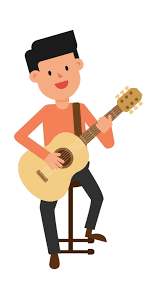 Man Playing Guitar Sitting Stock Animation Man Playing Guitar Motion Design Animation Playing Guitar