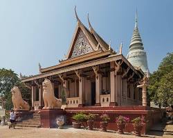 Image of Wat Phnom, a serene hilltop temple in Phnom Penh