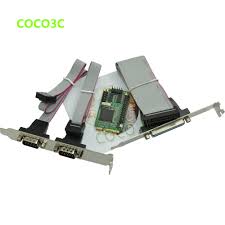 Mini Pcie 2 Serial 1 Parallel I O Controller Card Mini Pci Express To Rs232 Com Port Printer Port Adapter Affilia Graphic Card Computer Components Printer