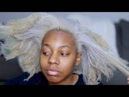 Bleaching my natural hair to a white, grey, silver, platinum blonde color instagram: Straightening My Platinum Blonde Natural Hair Hair Routine Youtube
