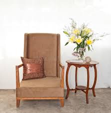 Browse hay's wide range of dining chairs, office chairs and lounge chairs. Beige Upholstered Chair With Side Table Stock Photo Image Of Flower Curtain 38062394