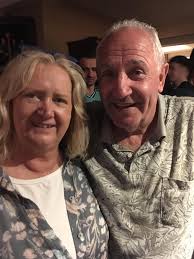 At the mural and monument to Kevin Lynch and Marypat with Kevin's brother  Ger in Dungivan County Derry at the Hunger Strike Commemoration in honor of  Kevin Lynch.