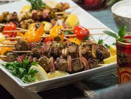 Check spelling or type a new query. Moroccan Beef Kebabs With Curried Couscous Raita And Charmoula Vinaigrette Recipe Food Network