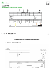 The dse 3110 control panel is the entry model from deep sea controllers and is common on small manual start/stop generator sets. Dse3110 Wiring Diagram Pdf Manufactured Goods Technology Engineering