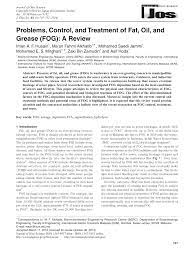 In malaysia, this concern has resulted in clinical waste being classified as scheduled waste that is medical activities such as diagnosis, monitoring, treatment prevention of disease or alleviation of major classification of clinical waste and its. Pdf Problems Control And Treatment Of Fat Oil And Grease Fog A Review