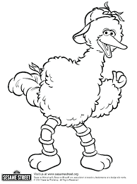 Click the birds near a birdhouse coloring pages to view printable version or color it online (compatible with ipad and android tablets). Big Bird Coloring Pages Printable Free