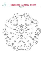 Coloriages Saint Valentin En 2020 Mandala Coeur Coloriage Coeur Coeur A Colorier