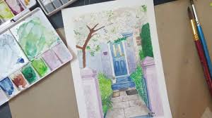 Jangan lupa like, subscribe dan share video ini. Teknik Basah Atas Basah Menggunakan Cat Air Watercolour Wet On Wet Technique Youtube