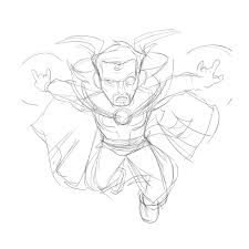 Drawing the awesome dr strange with pencil. Nicolas Moons Dr Strange