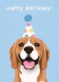 Happy birthday from the whole pack! Cute Dog Birthday Card