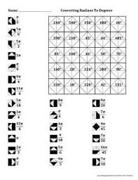 Converting Radians To Degrees Color Worksheet Color Worksheets Algebra Worksheets Worksheets