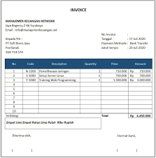 Kumpulan contoh invoice sederhana, contoh faktur, tagihan atau penjualan dan pembayaran berbagai produk, jasa atau barang. Contoh Invoice Penagihan Jasa Produk Excel Dan Cara Buat