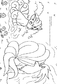 The vulpix (pokemon) color scheme palette has 4 colors which are liver organ (#633424), antique brass (#c58971), bone (#e4dcc2) and big foot feet (#e0885c). Vulpix Coloring Pages Download And Print For Free