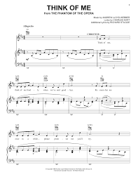 Uploaded on sep 09, 2019. Andrew Lloyd Webber Think Of Me From The Phantom Of The Opera Sheet Music Download Printable Musical Show Pdf Score How To Play On Piano Vocal Sku 97035