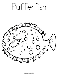 Puffer fish coloring pages sketch coloring page. Pufferfish Coloring Page Twisty Noodle