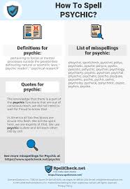 How To Spell Psychic And How To Misspell It Too Spellcheck Net