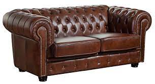 Chesterfield sofa leather 3 seater black ascot poles salotti. Mansfield 2er Sofa Chesterfield Couch Leder Braun Kaufen Bei Froschkonig24 Gmbh