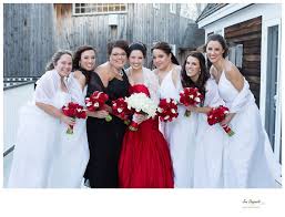 Red Wedding Dress White Bridesmaid Dresses At The Red Lion Inn Cohasset Ma Red Wedding Dresses Red Wedding White Bridesmaid Dresses