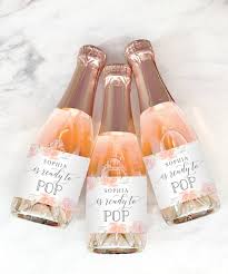 Baby Shower Mini Champagne Bottle Labels, Ready to Pop, Baby Shower Favors,  Printable Editable, Girl, Favor, Template, Pastel Blush - Etsy New Zealand