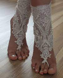 Beach Shoes Free Ship Unique Design Bridal Sandals Lariat Sandals Wedding Bridal Ivory Accessories Wedding Shoes Summer Wear Bridal Sandals Wedding Shoes Bridal Shoes