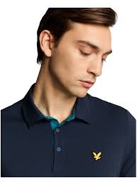 Lyle Scott Polo Contrast Placket, navy