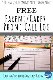 Free Parent Carer Phone Call Log Back To School Freebie For Teachers From Galarious Goods Galariousgoods Ba Teacher Freebies Teacher Resources Busy Teacher
