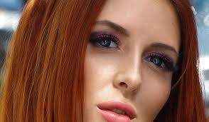 Women having dark hair with medium skin tone should try out wine and blue based colours more often. Hd Wallpaper Women Face Redhead Eyes Hair Closeup Makeup Blue Eyes Wallpaper Flare