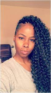 Curley Crotchet Hair For Undercuts In 2021 Shaved Side Hairstyles Braids With Shaved Sides Shaved Hair Designs