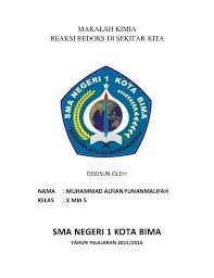 Makalah Kimia Reaksi Redoks