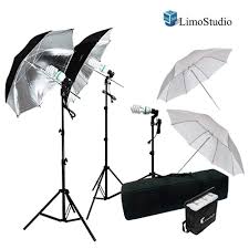 Limostudio 600w Photography Triple Photo Umbrella Lighting Kit Video Limostudio