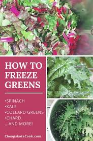 Just put frozen greens in pot and heat em back up in their own liquor. How To Freeze Kale Other Greens The Easy Way Cheapskate Cook