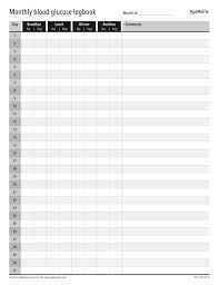 This is the same as the weekly log sheet chart, but has the columns broken down by hour and is 3 days per page with more area for notes. Easy To Use Blood Sugar Log Sheets Downloadable