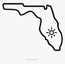 Each of the free printable, 50 states coloring pages includes a state map, state flags, state flower, state bird, state landmark, and more. Florida Coloring Page Shape Of Florida State Hd Png Download Transparent Png Image Pngitem