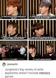 So Add That To The List Of Things Kookie Can T Do Math English Listen To Jimin Hyung Play Pointless Games Bts Bts Memes Bts Funny