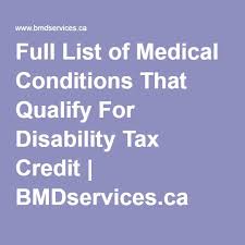Full List Of Medical Conditions That Qualify For Disability Tax Credit Social Security Disability Benefits Social Security Disability Social Security Benefits